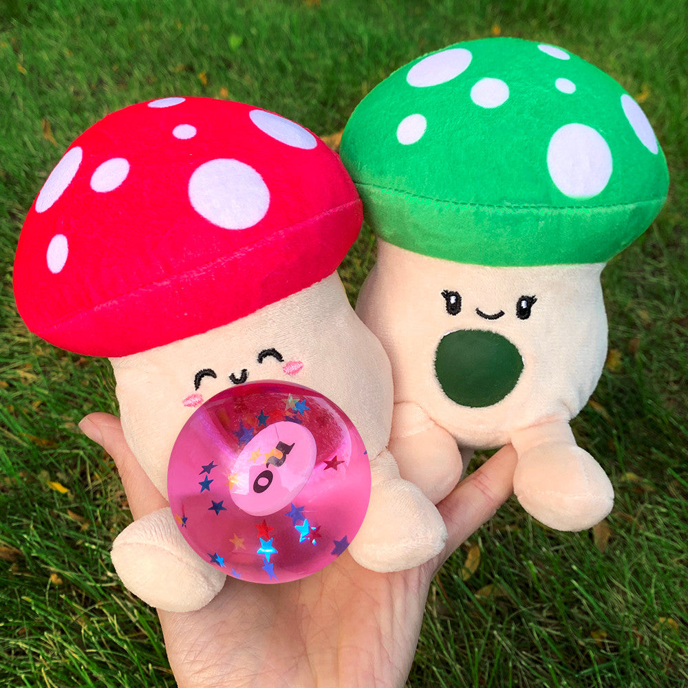 Magic Fortune Character Mushroom Plush Fidget Squishy Toy / Top Trenz Outlets