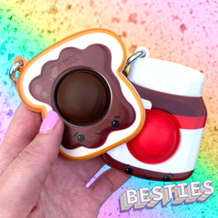 OMG Mega Pop Best Friend Keychains - Hazelnut Spread and Toast / Top Trenz Outlets