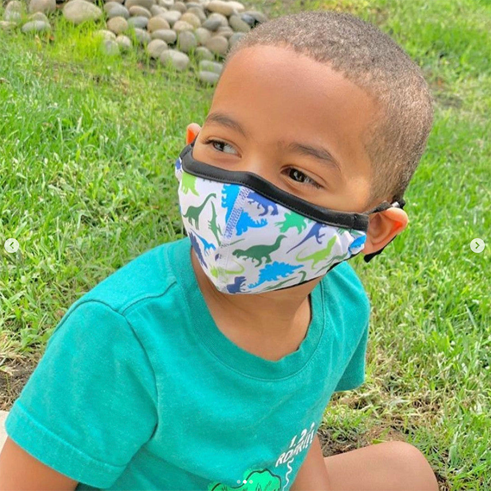 Fun Dinosaur Printed Fashion Face Mask / Top Trenz Sale
