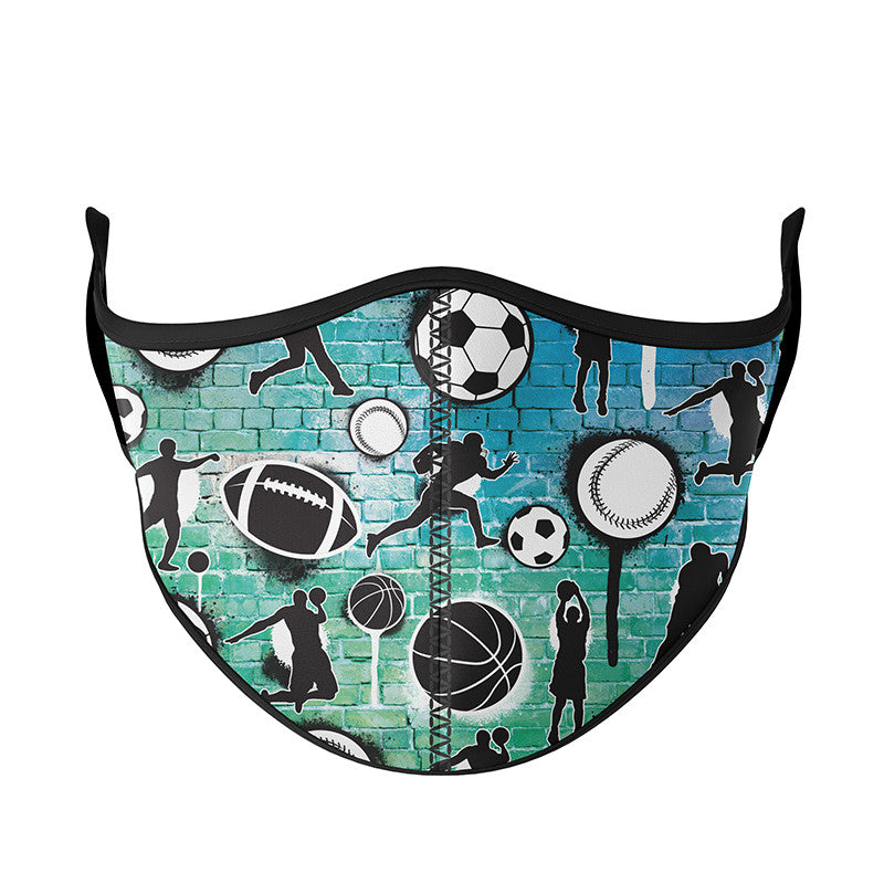 Printed Graffiti Sports Comfortable Fashion Face Mask / Top Trenz Outlets