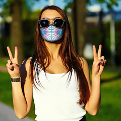 Fun And Fashionable Tie-Dye Face Cloth Mask / Top Trenz Outlets