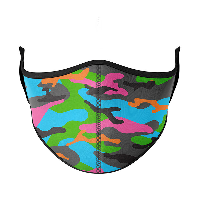 Fun Printed Neon Camo Face Mask / Top Trenz For Sale