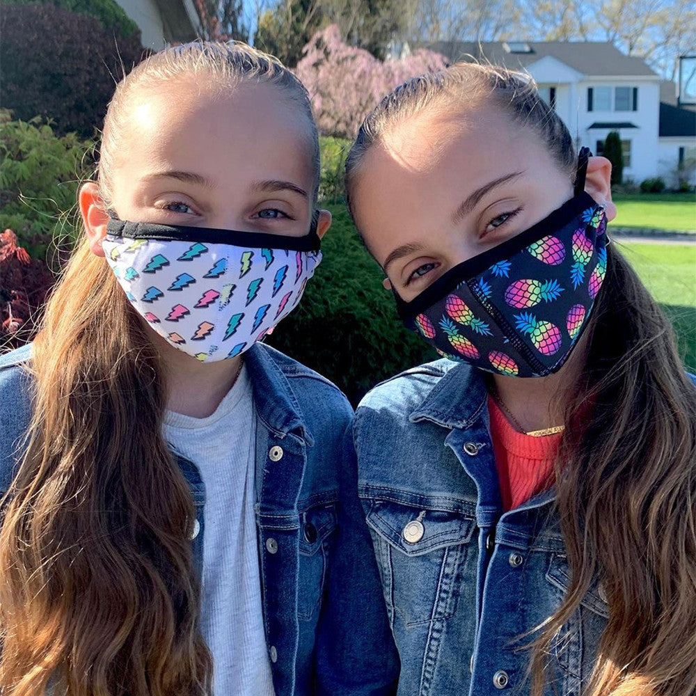 Rainbow Pineapple Face Mask / Top Trenz Outlets