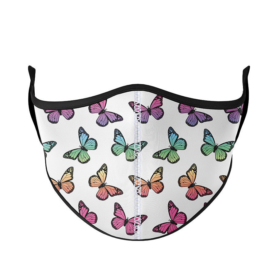 White Rainbow Butterfly V2 Face Mask / Top Trenz Online