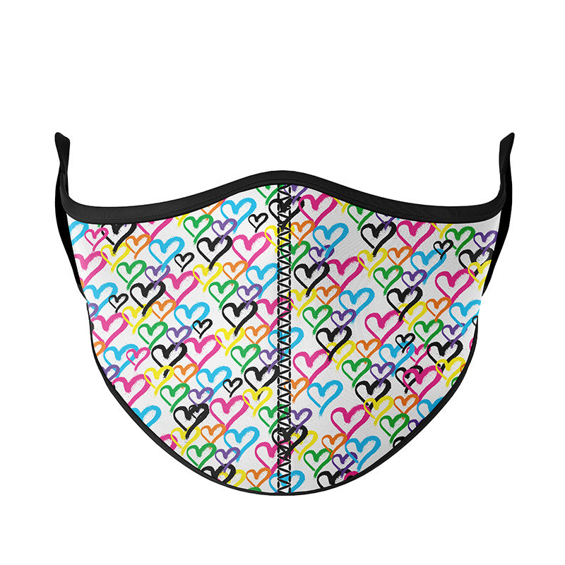 White Graffiti Heart V2 Face Mask / Top Trenz Sale