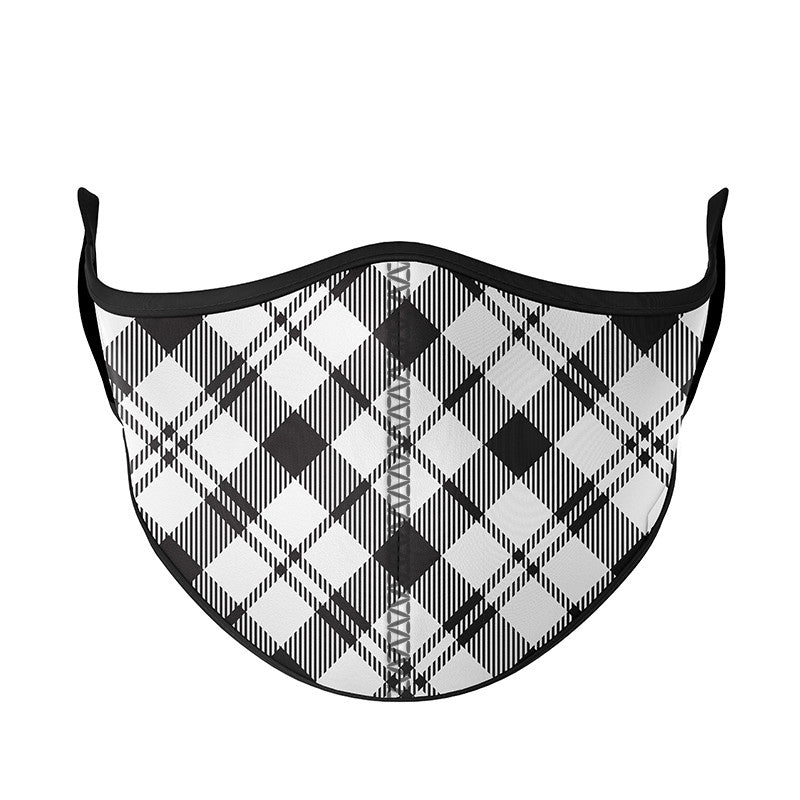 Black & White Stripe Plaid Face Mask / Top Trenz For Sale