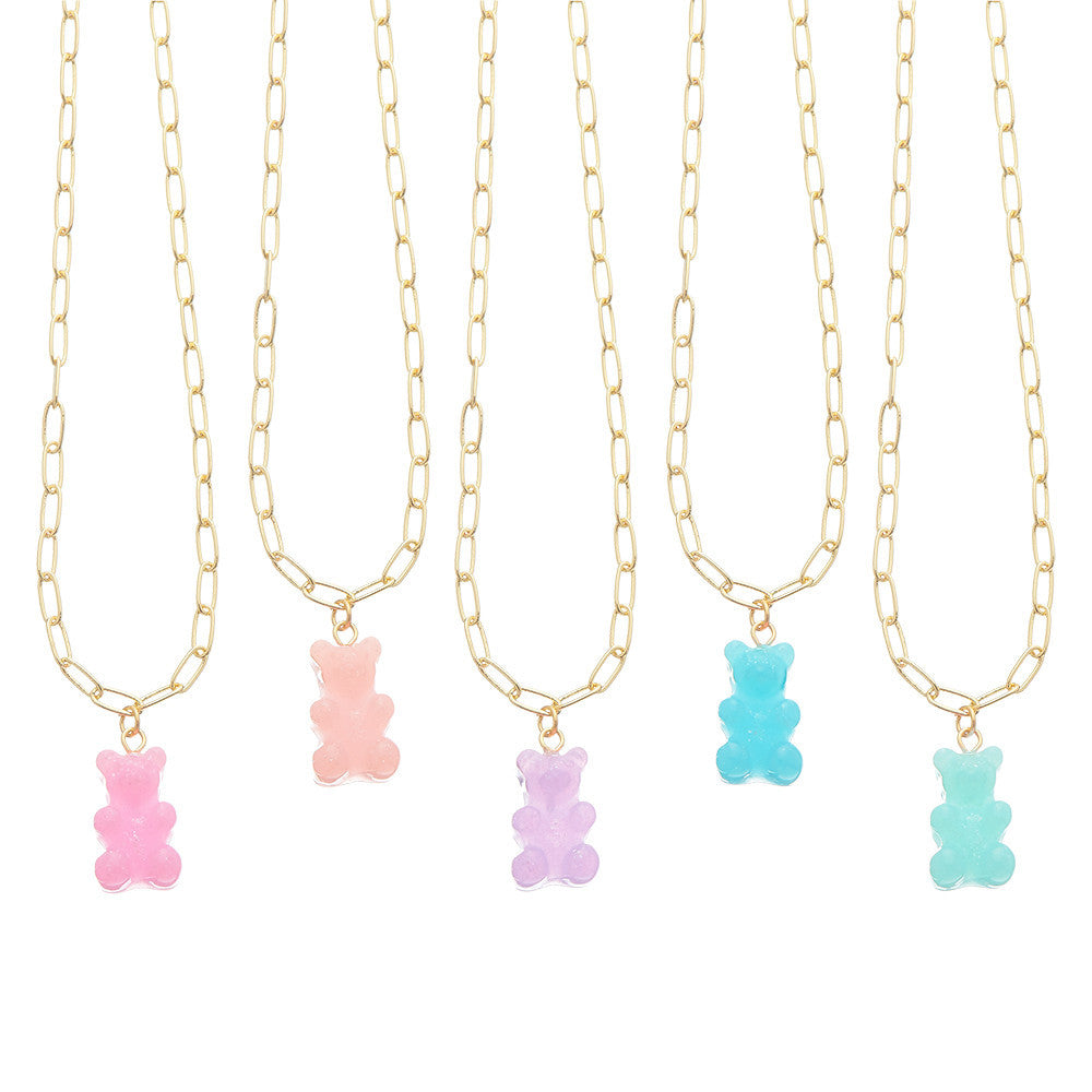 Unique Bear Paperclip Charm Necklaces / Top Trenz Discount