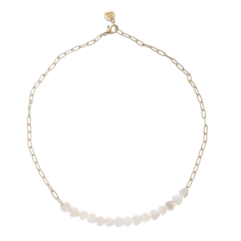 Pearl Heart Charm Necklaces For Kids And Tweens / Top Trenz For Sale