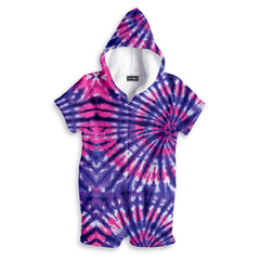 Cozy Loungewear Grapevine Tie-Dye Fuzzy Romper / Top Trenz US