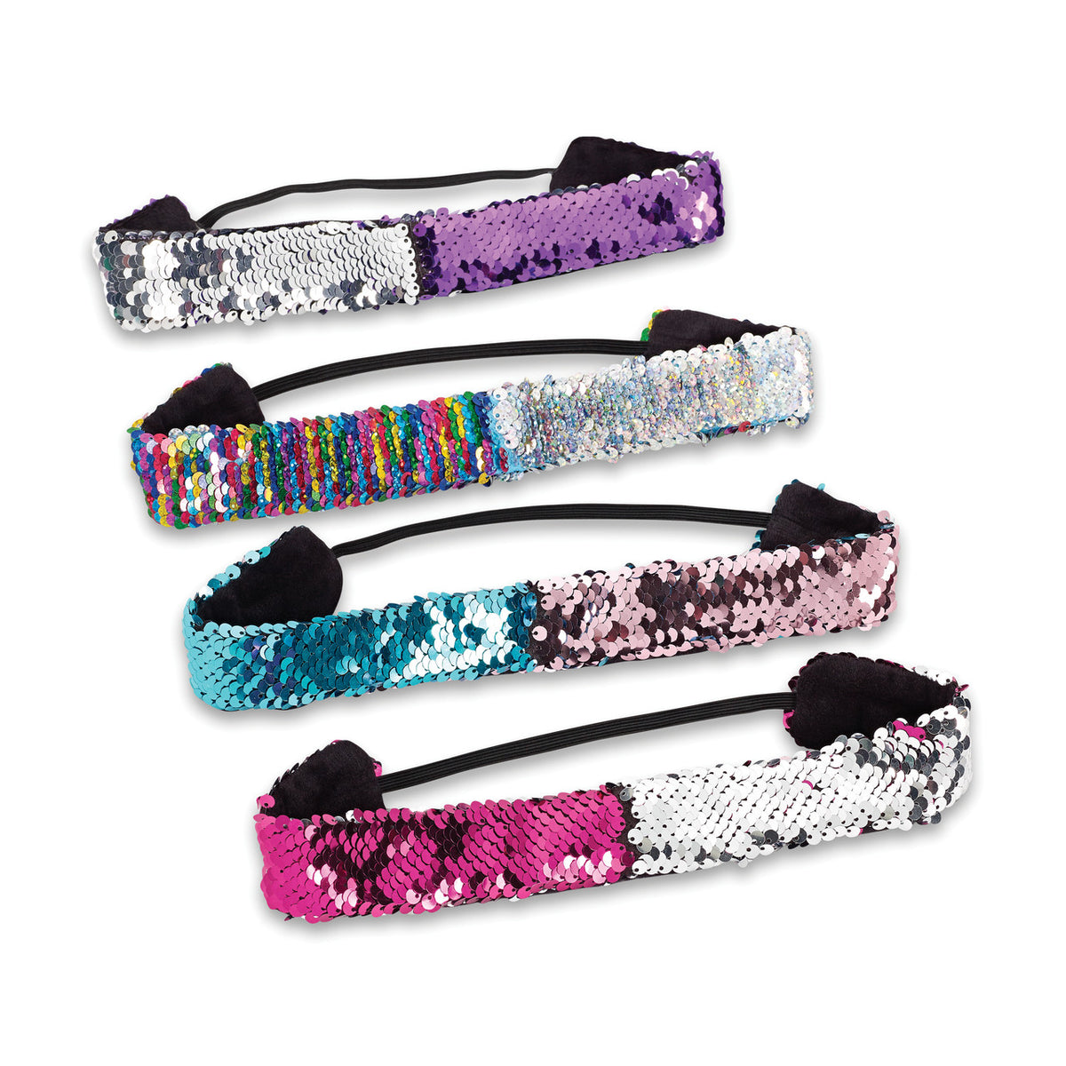 Reversible Sequin Stretch Headbands / Top Trenz US