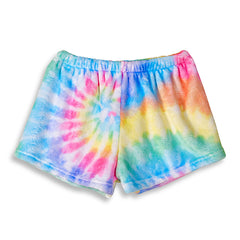 Pastel Delight Tie Dye Fuzzy Loungewear Shorts / Top Trenz Online