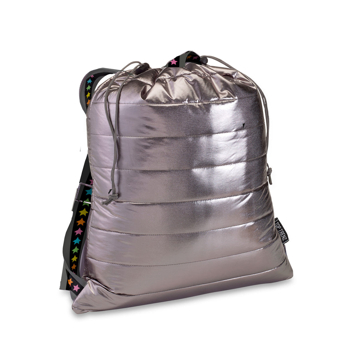 Top Selling Metallic Puffer Drawstring Bag For Kids And Tweens / Top Trenz For Sale