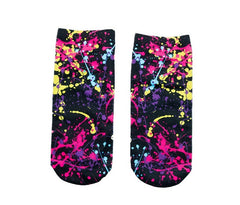 Ankle Socks- Neon Splatter / Top Trenz Online