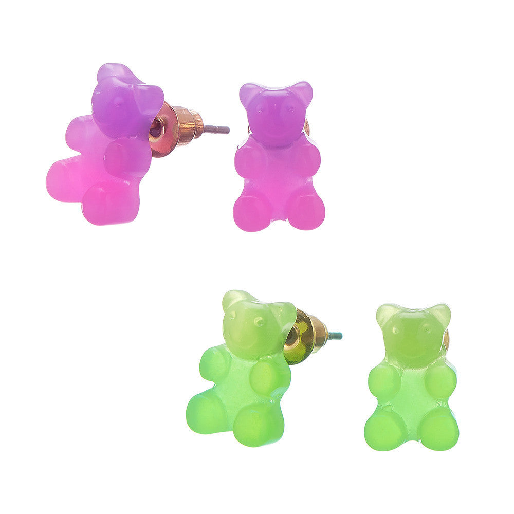 Playful Bear Design Stud Earring Sets / Top Trenz Online