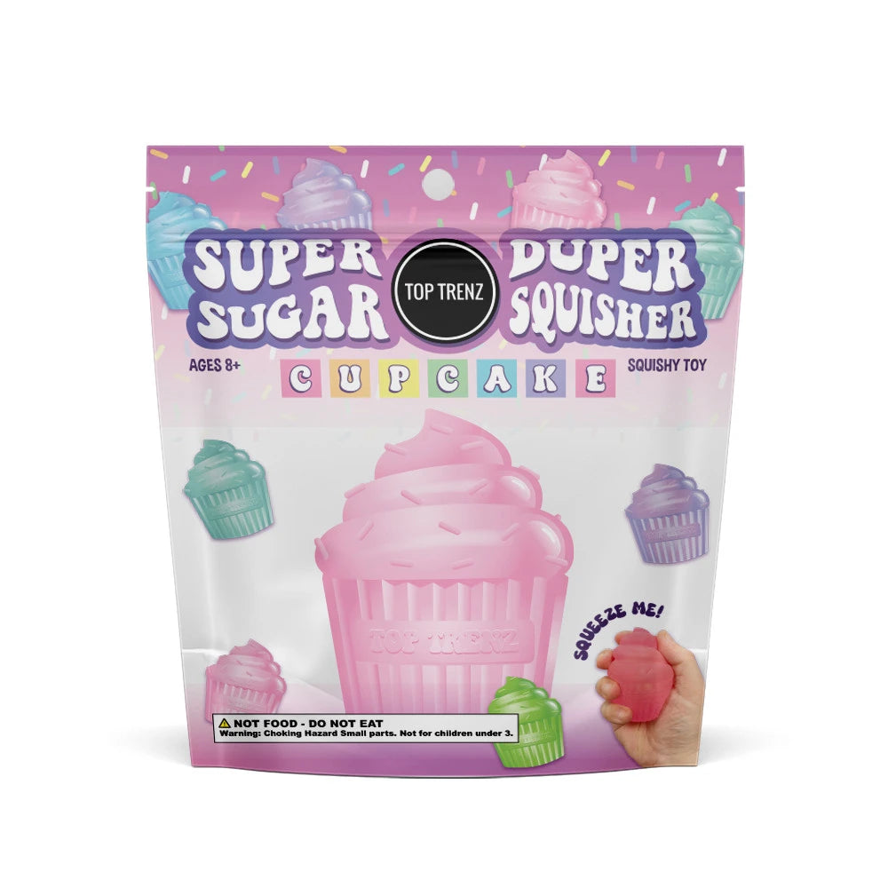 Adorable Sprinkle Cupcake Sugar Squisher Toy - Stress Relief & Sensory Fun / Top Trenz Online Shop