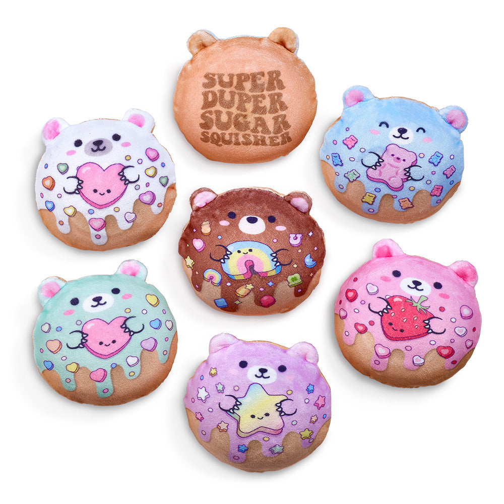 Super Duper Sugar Squishers – Sugar Bear Donuts Plush Fidget Toy - Squishy Stress Relief for Kids / Top Trenz Online