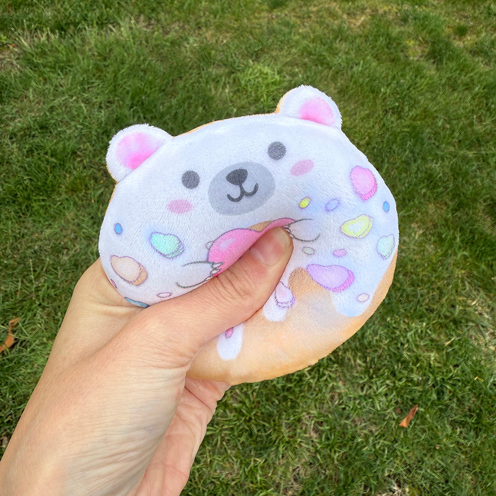 Super Duper Sugar Squishers – Sugar Bear Donuts Plush Fidget Toy - Squishy Stress Relief for Kids / Top Trenz Online