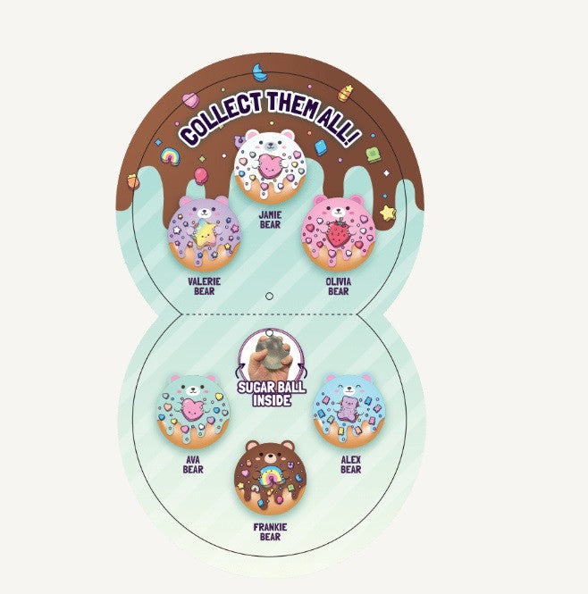 Super Duper Sugar Squishers – Sugar Bear Donuts Plush Fidget Toy - Squishy Stress Relief for Kids / Top Trenz Online