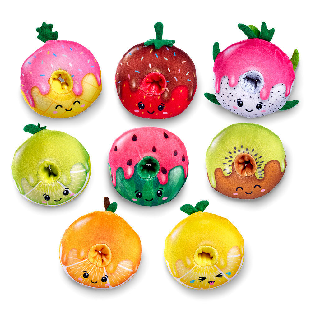 Fruit Plush Sugar Donut Squishy Stress Ball Fidget Toy / Top Trenz Outlets
