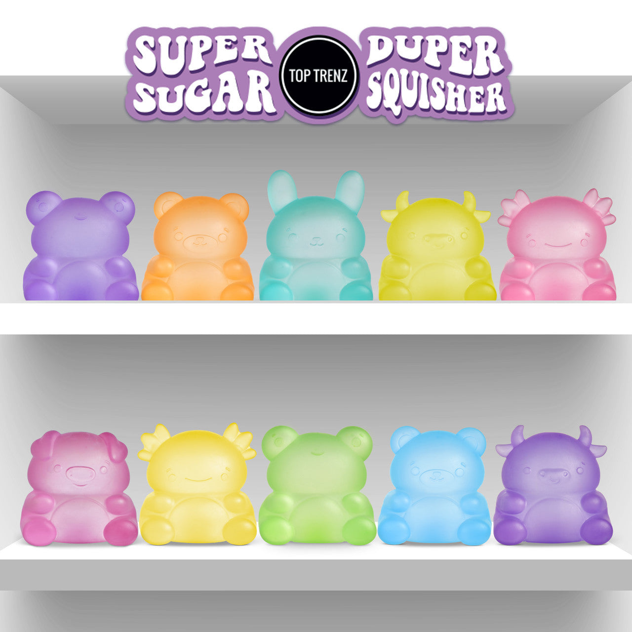 Pig Squishy Stress Ball Fidget Toy - Sugar Squisher / Top Trenz Discount