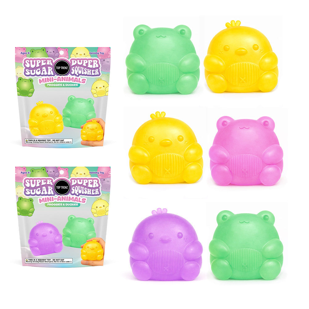 Super Duper Sugar Squishers Mini Animals 2-Pack - Froggies & Duckies / Top Trenz Discount