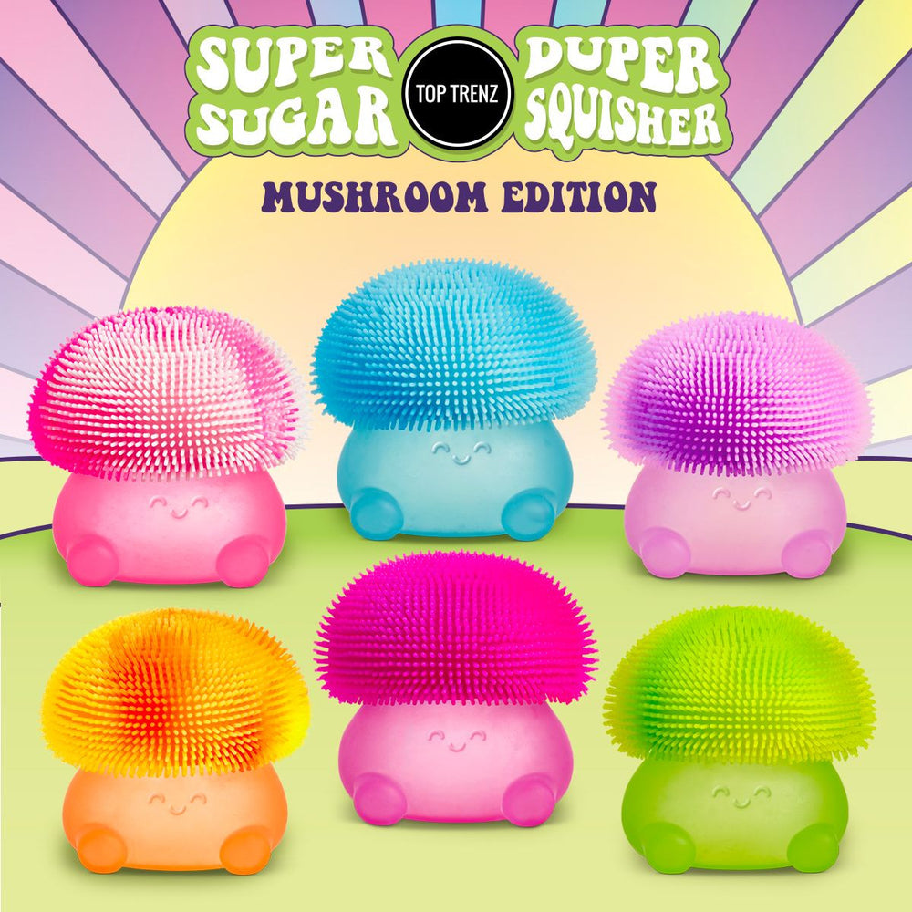 Mushroom Stress Ball Fidget Toy - Non-Toxic - Sugar Squisher / Top Trenz Online Shop