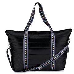 Top Selling Black Puffer Tote Weekender Bag / Top Trenz For Sale