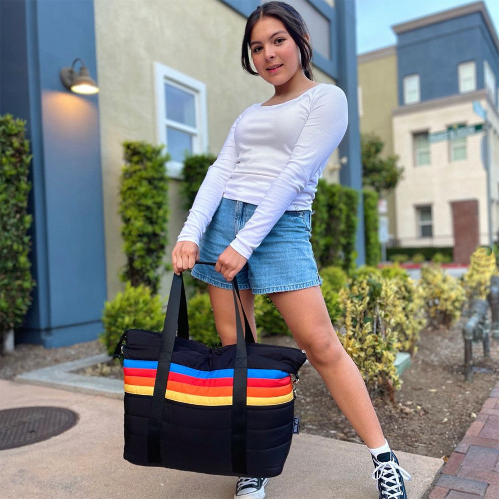 Printed Puffer Tote Weekender Bag For Kids And Tweens / Top Trenz US